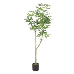 Fake Money Tree Plant Potted Plants Artificial Money Tree Tall Faux Plants in Black Pot Good Luck Excellent Gift Fortune Plants for Home Office - 1 of 4