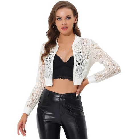 Sheer shop lace jacket