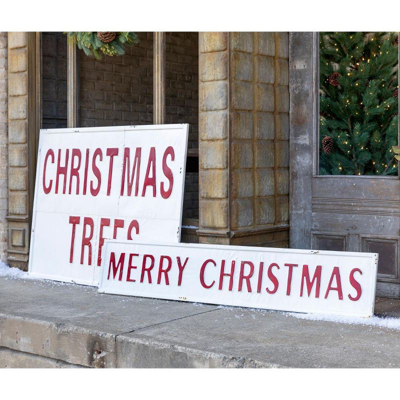 Park Hill Collection Embossed Metal Merry Christmas Sign, 3 of 4