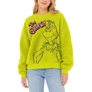 Women's Dr. Seuss The Grinch Lightweight French Terry Wide Neck