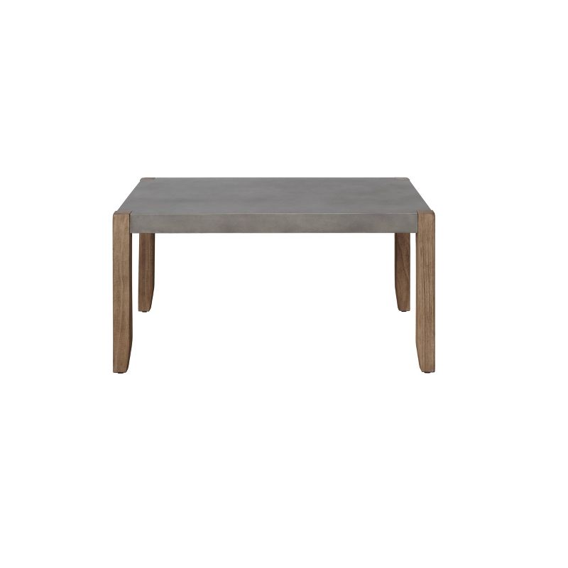 36&#34; Davenport Faux Concrete and Wood Coffee Table with 2 Square End Tables Light Amber - Alaterre Furniture, 6 of 9