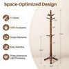 74" Heavy Duty Wooden Coat Rack Stand with 11 Hooks, Freestanding Coat Tree for Entryway, Hallway, Bedroom, Office - 4 of 4