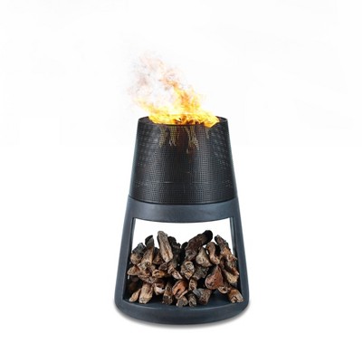 21.38"x29.25" Outdoor Wood Burning Conic Faux Stone Fire Pit - Dayna B.