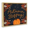 Stupell Industries Autumn Blessings Fall Leaves Pumpkin Black Framed Floater Canvas Wall Art - 3 of 4