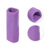 Unique Bargains Sweat Absorbing Cotton Yarn Latex Wrist Sweatbands Wrist Band 3.15"x5.91" 1 Pair - 3 of 4