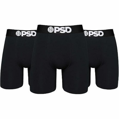 PSD Men's Basic Solid Boxer Briefs - 7 Inch Inseam Breathable and Supportive Men's Underwear with Moisture-Wicking Fabric