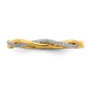 Black Bow Jewelry 2mm 14k Yellow Gold 1/15 Ctw Diamond Stackable Twist Band - 4 of 4