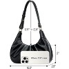 Crescent Handbag Ruched Purse Underarm Bag Detachable Gold Chain Crossbody Bag - 3 of 4