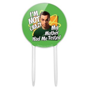 Big Bang Theory Sheldon Cooper Im Not Crazy Acrylic Cake Topper - 1 of 4