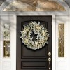 30" Prelit LED Flocked Colonial Fir Wreath Dual Color Cosmic Lights - National Tree Company - 3 of 4