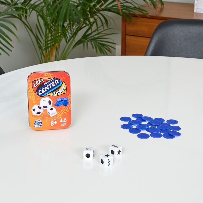 Spin Master Games Left Center Right Tin Dice Game, 4 of 8