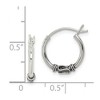 Black Bow Jewelry Antiqued, Sterling Silver Round Hoop Earrings - 15mm (9/16 Inch) - 4 of 4