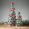 8.25"H & 12.75"H Sullivans Christmas Jingle Bell Tabletop Tree Set of 2  Multicolor - 3 of 4