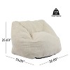 Vynxaria Beige Faux Fur Olbia Indoor Bean Bag Chair - 2 of 4