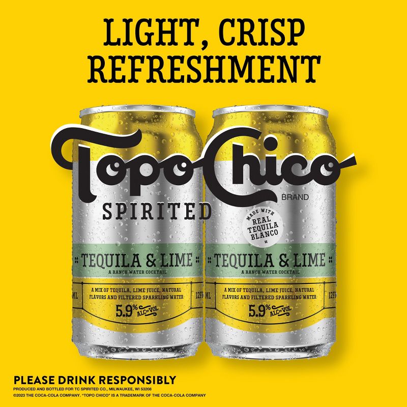 Topo Chico Spirited Tequila &#38; Lime - 4pk/12 fl oz Cans, 3 of 10