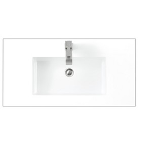 James Martin Signature Vanities & 35.4" Single Sink Top, Glossy White - 1 of 1