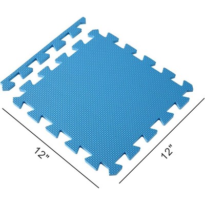 Multicolor Foam Interlocking Puzzle Floor Mat with Borders