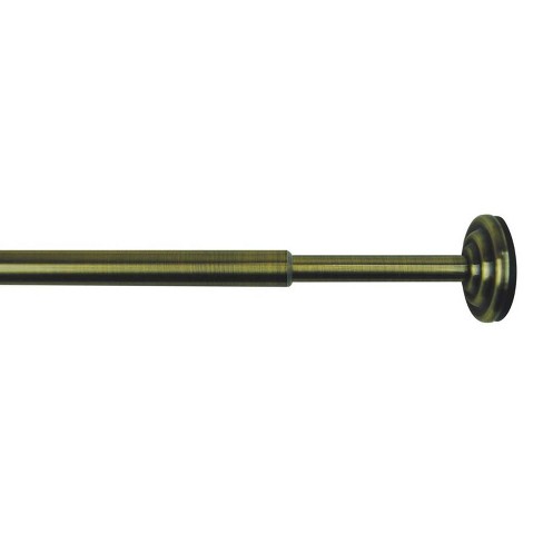 Versailles 1/2" Diameter Mini Tension Rod - Antique Brass - image 1 of 3