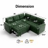 Vipbear 5 Seat Modular Sectional Sofa with USB Ports/Adjustable Backrest/Storage Seats, Tool-Free Assembly - 4 of 4