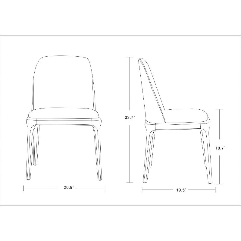 Courding Faux Leather Dining Chairs - Manhattan Comfort, 4 of 8
