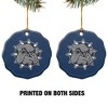 Southwestern Oklahoma State University Primary Logo Porcelain Scalloped Holiday Christmas Tree Ornament - 2 of 4