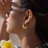 18K Gold Plated Ear Cuff - Non-Pierced Clip-On Wrap Hoop, Minimalist & Hypoallergenic - 3 of 4