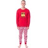 SpongeBob SquarePants Get Happy Character Adult Unisex Sleep Pajama Set Red - 2 of 4
