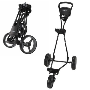 Caddymatic Golf Continental 3 Wheel Folding Golf Push/Pull Cart Black - 1 of 3