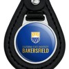 California State University Bakersfield Institutional Logo Black Leather Keychain - 3 of 4