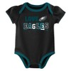 NFL Philadelphia Eagles Infant Girls' 3pk White Bodysuit - image 3 of 4