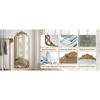 Runesay Arched Full Body Mirror with Vintage Ornate Carved Applique on Top and Bottom, Hanging Wall Mounted Mirror - 3 of 4