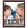 PosterPalooza | Photo Size Minimalist Brown Picture Frame - UV Acrylic, Foam Board Backing, Hanging Hardware - 2 of 4