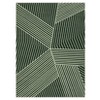 Area Rugs Modern Washable Rug Non-Slip Low Pile Geometric Striped Pattern Rug for Living Room Bedroom - 3 of 4