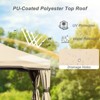 Aoodor Outdoor Aluminum Gazebo with Privacy Curtains and Netting, Grey Canopy Shelter for Patio, Garden, Yard, and Lawn - 4 of 4