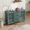ORRD American 2-Door 3-Drawer Storage Cabinet, Solid Wood Accent Chest for Bedroom & Living Room, Adjustable Shelf - 3 of 4