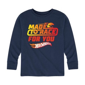 Boys' - Hot Wheels - Valentine's Made To Race Long Sleeve Graphic T-Shirt - 1 of 4