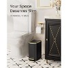 Aoibox Small Trash Can with Lid, Soft Close Stainless Steel Garbage Bin, Removable Inner Bucket, Step Pedal, Slim Waste Basket for Bathroom, Office - 3 of 4