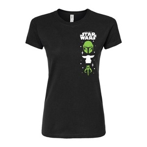 Women's - Star Wars - The Mandalorian Mando Icons Fitted Graphic T-Shirt - 1 of 3