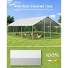 XBRIGH Large Metal Chicken Coop Run with Spire Roof – Outdoor Poultry Cage with Waterproof & UV-Resistant Cover for Chickens,Ducks in Yard or Farm Use - 2 of 4