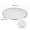Unique Bargains Stainless Steel Round Cross Wire Barbecue Grill with Legs - 2 of 4