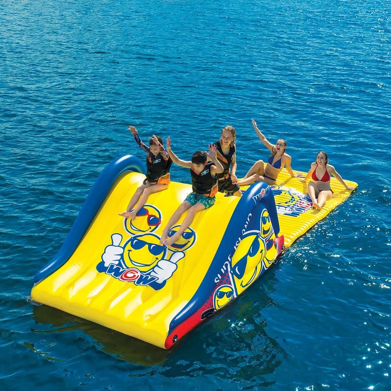 WOW Slide N Smile Playground 9FT Floating Island Slide and 10FT Water Walkway, 2 of 4