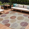 HomeRoots 9' X 12' Salmon Ivory And Mauve Geometric Washable Indoor Outdoor Area Rug - 2 of 4