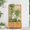 vidaXL Garden Raised Bed with Trellis Solid Acacia Wood - 2 of 4