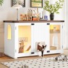 Gulches Elegant Cat Retreat - Spacious Litter Box Enclosure with Interactive Features - 2 of 4