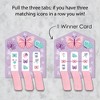 Big Dot of Happiness Beautiful Butterfly - Floral Baby Shower or Birthday Party Game Pickle Cards - Pull Tabs 3-in-a-Row - Set of 12 - 3 of 4