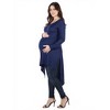 Maternity Long Sleeve Knee Length Asymmetrical Tunic Top - 24seven Comfort Apparel™ - 2 of 4