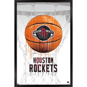 Trends International NBA Houston Rockets - Drip Basketball 21 Framed Wall Poster Prints - 1 of 4