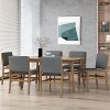 Christopher Knight Home Coston Upholstered Dining Chairs (Set of 6), Dark Gray/Walnut - 2 of 4