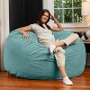 Jaxx 5 Foot Saxx - Large Round Bean Bag Chair for Adults - Lush Velvet - 2 of 3
