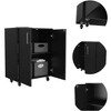 Vynxaria Storage Cabinet Lions, Double Door and Casters, Black Wengue Finish - 3 of 4